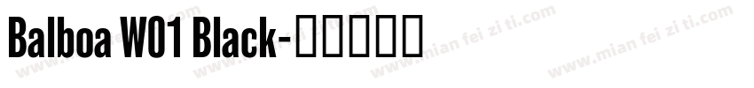 Balboa W01 Black字体转换